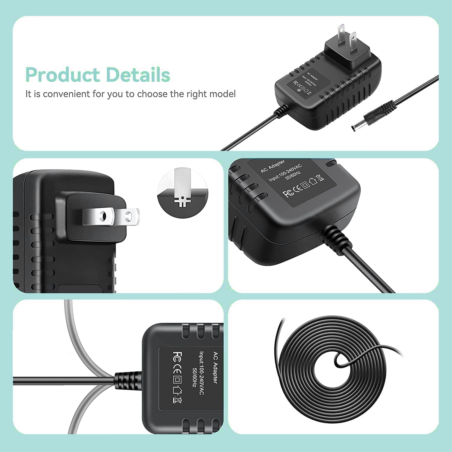 Yolmary AC/DC Adapter Replacement Compatible with iKaraoke KS780-BT Bluetooth CD&G Karaoke System Power Supply Cord Cable PS Wall Home Battery Charger Mains PSU
