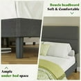 thumbnail image 6 of LUXOAK Queen Size Upholstered Bed Frame with 47.3" High Adjustable Headboard & Wooden Slats, Grey, 6 of 6