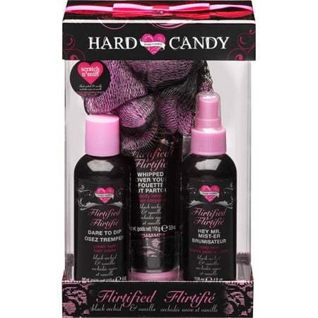 Hard Candy Flirtified Black Orchid & Vanilla Bath Set, 4 pc