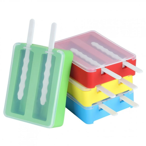 Reusable 2,Grid Ice Pop Maker, Silicone Molds For DIY Frozen Treats  Easy Release
