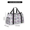 thumbnail image 3 of Disketp Violets Flowers Bolsa de Viaje Tipo Duffle, Bolso de Mano para Fin de Semana para Mujer, Bolsa de Gimnasio Ligera para Hombre, Esencial para Viajes, 3 of 7