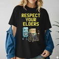 thumbnail image 2 of Respect Your Elders T-Shirt – Funny Retro Gamer Graphic Tee, 2 of 5