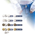 thumbnail image 1 of 12 piezas de pantalones, de cintura, cierre elástico, botón de metal redondo, pantalones multifuncionales, cintura elástica, botones Macarena Botón de expansión, 1 of 8