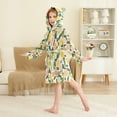 thumbnail image 4 of FORMRS Niños Bathrobe Unisex Hooded Robe Soft Plush Pajamas Sleepwear, Size 4-6T, Citrus Fruits, 4 of 7