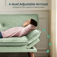 thumbnail image 6 of Linsy Home 70" W Chenille Convertible Futon Sofa Bed with Adjustable Armrests, Green, 6 of 11