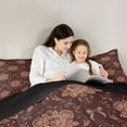 thumbnail image 5 of Feelyou Romantic Floral Rose Twin Comforter Sets, Western Damask Women Bedding Set, 2pcs, 5 of 8