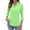 52#Green, variant on Womens 3/4 Length Sleeve Tops V Neck Casual Basic Tees Work Polo Shirts Collared Summer Top with Front Pocket Sky Blue M