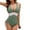 Green, variant on ANINEO Bathing Suit For Women Swimwear Swimsuits V-Neck Adjustable Drawstring Straps Swimming Suits Leisure Hawaii Summer Tropical Brazilian Beachwear