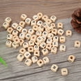 thumbnail image 3 of DIY Wooden Alphabet Letter Beads For Jewelry Making 100pcs, 10x10mm, 3 of 8