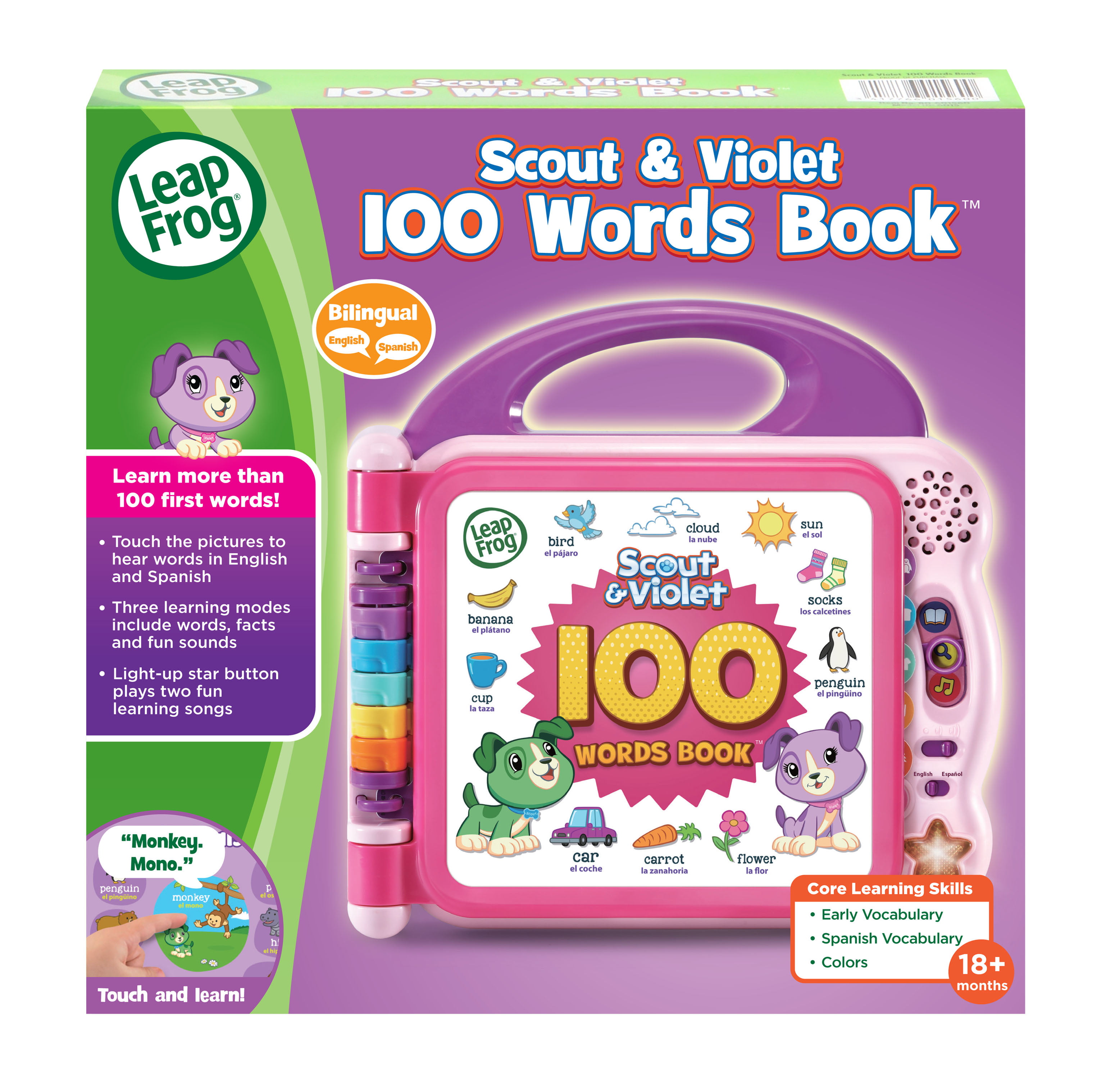 Leapfrog Learning Friends 100 Words Book Pink Walmart Com Walmart Com
