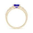 thumbnail image 2 of ANGARA Natural 1.25 ct Tanzanite Vintage Style Ring with Diamond Accents in 14K Yellow Gold for Women (Size-8x6mm) | December Birthstone, Anniversary, Jewelry Gift for Women | Natural Tanzanite Ring, 2 of 8