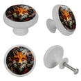 thumbnail image 4 of Fox Round Glow-in-the-Dark Cabinet Knobs: Fluorescent Drawer Pulls 4-Pack, Complet– Suitable Kitchen Hardware, 4 of 6