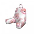 thumbnail image 1 of Watercolor Reading Pillow, Artwork of Repetitive Flower Silhouettes Paint Blots, Bedrest Cushion with Back Pocket and Washable Cover, 2 Sizes, by Ambesonne, 1 of 3
