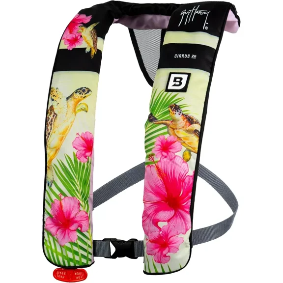 Bluestorm Cirrus 26 Inflatable Life Jacket USCG Type V PFD, Guy Harvey Signature Series *TURTLE*