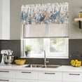 thumbnail image 4 of 2 Pack Valances for Window, Blue Eucalyptus Coastal Short Curtains for Kitchen Bedroom Living Room, Beach Starfish Shell Nautical Rustic Rod Pocket Small Window Treatment Valance Drapes 54 x 18 Inch, 4 of 8