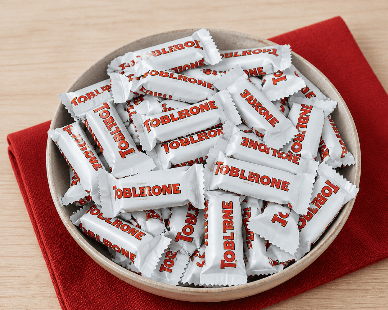 White Chocolate Toblerone Chocolate Bars Minis - 2 lb Bulk Chocolate - White Toblerone is the Finest White Chocolate with Honey-Almond Nougat