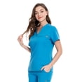 thumbnail image 4 of Conjunto de ropa de lavado de hospital, ropa de enfermera para quirófano de clínica oral, ropa de manga corta con cuello en V para cepillarse las manos, 4 of 6