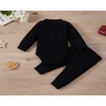 thumbnail image 3 of Newborn Baby Girl Boy Spring Fall Clothes Ribbed Cotton Solid Color Long Sleeve Romper Jumpsuit+Pants Outfits Set, 3 of 7