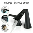 thumbnail image 3 of Proox Three-Holes Double handles Widespread Waterfall Bathroom Sink Faucet, 3 of 7