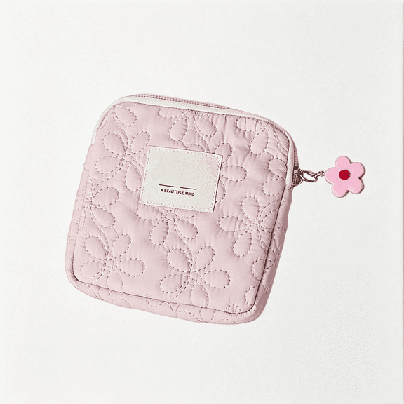 GASTROPOD Pink Mini Handbag Organizer Compact Travel Bag Fashion Women Small Cosmetic Coin Pouch Zipper Closure Lightweight Portable Accessory Storage,Bags and Cases,Coin Purses and Pouches