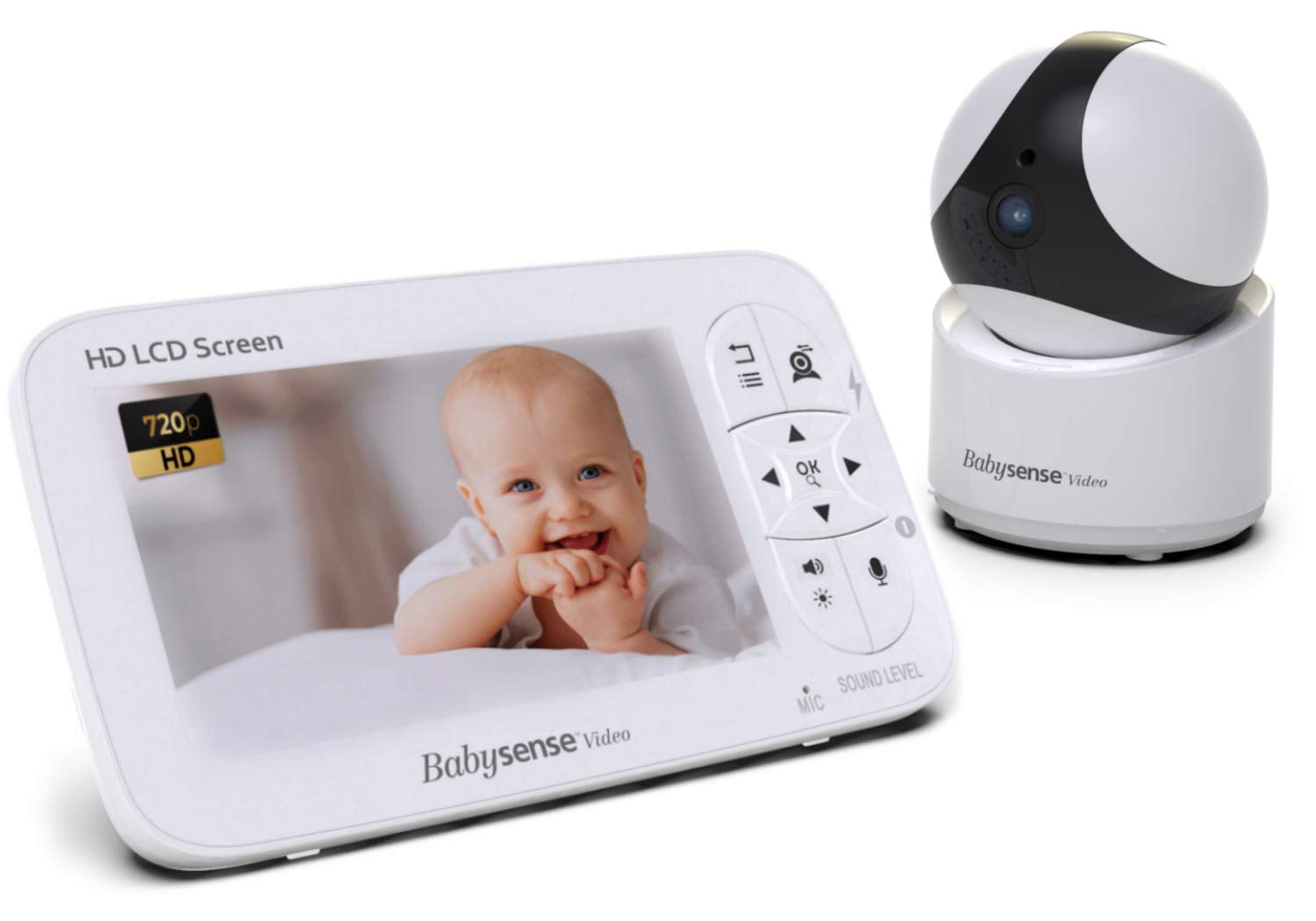 5 Hd Baby Monitor Babysense Video Baby Monitor With Camera And Audio Hd Camera With Remote Ptz 960ft Range Two Way Audio Zoom Night Vision Secure Hack Free And Portable Walmart Com