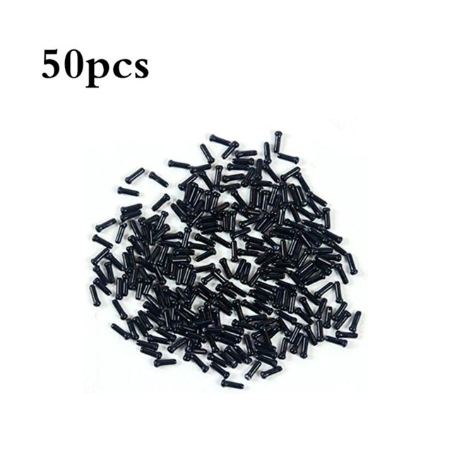 Greeniant 50 Uds. Punta de Cable de bicicleta, tapa de Cable de cambio de freno de aluminio, reemplazo de punta de extremo de línea de bicicleta de alto Ciclismo No.2 Greeniant OD009959-02