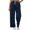 Navy, variant on Njagoc3 Sweatpants for Women High Waist Drawstring Button down Front Straight Wide Leg Trousers with Pockets Comfortable Soft Stretchy Fabric for Casual Daily Wear Workout