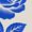 blue-4, variant on Cozymy Women's Vintage Stamp Frame Blue White Lily Bloom Bud Leaf Botanical Floral Graphic Cotton Short Sleeve T-Shirt