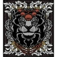 thumbnail image 3 of Ambesonne King Duvet Cover Sets, Jungle Emperor Lion Frame, 2-King, Grey Black and Coral, 3 of 3
