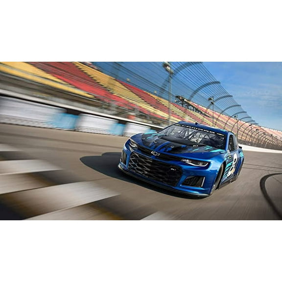 Iconic Arts Muscle Car Laminated Poster 24x36- Chevrolet Camaro ZL-1 Classic Blue