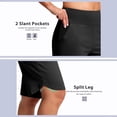 thumbnail image 6 of Women's Bermuda Long Shorts 9" Knee Length High Waisted Stretch Walking Athletic Workout Summer Shorts with Pockets, 6 of 8