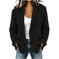 thumbnail image 2 of Homenesgenics Jackets for Women 2026 Long-Sleeve Lapel Minimalist Blazer for Spring/Fall Black M, 2 of 5