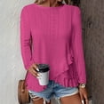 thumbnail image 2 of Summer Tops for Women Shirt Space T Shirt Long Sleeve T Womens Swim Womens Turtleneck Long Sleeve Short Shirts Plain Solid Women Casual Short RD3 2XL, 2 of 6