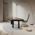 thumbnail image 2 of Nordic Wood Solid Desk Table Irregular Ideas Modern Minimalist Executive Office Desk Designer Mesa Ordenador House Furniture My Lux Decor Round, 2 of 10