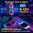 thumbnail image 5 of ABigDay Large Bluetooth Speaker 60W Peak, 85dB Big Party Speaker with Portable Handle, FM Radio, LED Light, TWS, Lightweight Wireless loud Speaker for Outdoor Patio, 5 of 14