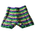 thumbnail image 4 of SRZYMJ Women Sequin Shorts Low Rise Glitter Sparkle Shorts Colorful Mini Rave Outfits Booty Bottoms Trendy Clothes, 4 of 4