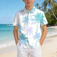 thumbnail image 7 of Ulanda Boys Hawaiian Shirts Novelty Printed Funky Short Sleeve Button Down Shirt Kids Aloha Luau Shirt 7-14T (Sky Blue, 5-6 Years), 7 of 7