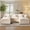 Beige, variant on Ovios 108" Modular Sofa U-Shaped Cloud Sectional Couch with 2 Ottomans, Comfy Deep Seat Chenille Sofa for Living Room, Apartment, Gray
