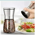 thumbnail image 4 of Professional Pepper Grinder - with Germany Hardened Carbon Steel Mechanism Rotor, Refillable Pepper Mill 6OZ Glass Adjust Coarseness (1PCS-Sliver-304）, 4 of 6