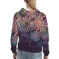 thumbnail image 7 of Lsque Fireworks2 Pattern Casual Women's Hoodie,Hooded Sweatshirt with Kangaroo Pocket,Pullover Hoodie with Eye-catching Drawstrings-XX-Large, 7 of 7