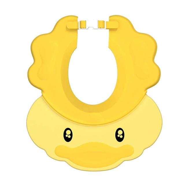 Gorro de ducha para bebé, gorro de baño de champú de silicona ajustable, gorro con visera, protege los ojos y las orejas para bebés, niños pequeños