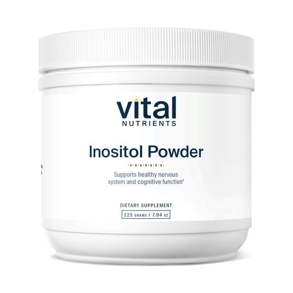 Vital Nutrients Inositol Powder | Myo Inositol Supplement for Women and Men | Supports Energy, Nervous System, Metabolism & Ovarian Function | Vegan, Gluten, Dairy, Soy Free | 56 Servings