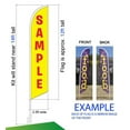 thumbnail image 2 of Tacos de Mariscos Advertising Feather Flag Banner Swooper Flag Kit Sign with Pole and Ground Stake, 2 of 3
