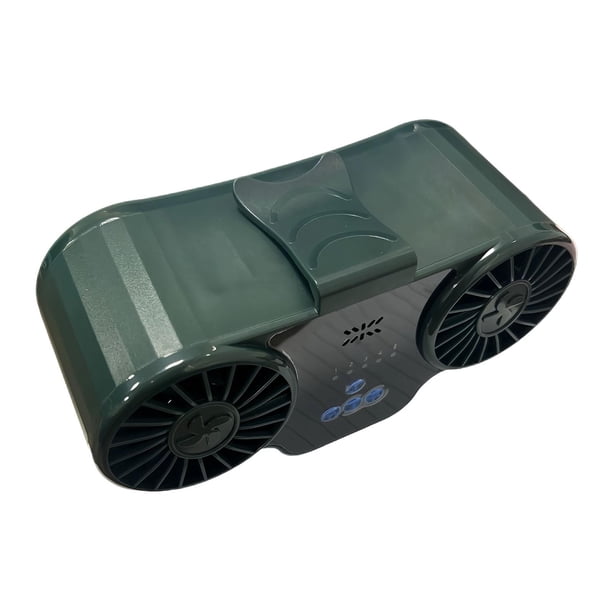 Ventilador de cintura portátil resistente con altavoz, ventilador de refrigeración multifunción, ventilador de cinturón para oficina, Camping, viajes, Verde