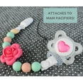 thumbnail image 3 of Vesta Baby Silicone Pacifier Clip and Teether Holder Set for 3 Months+ Infant Girls, 3 of 8