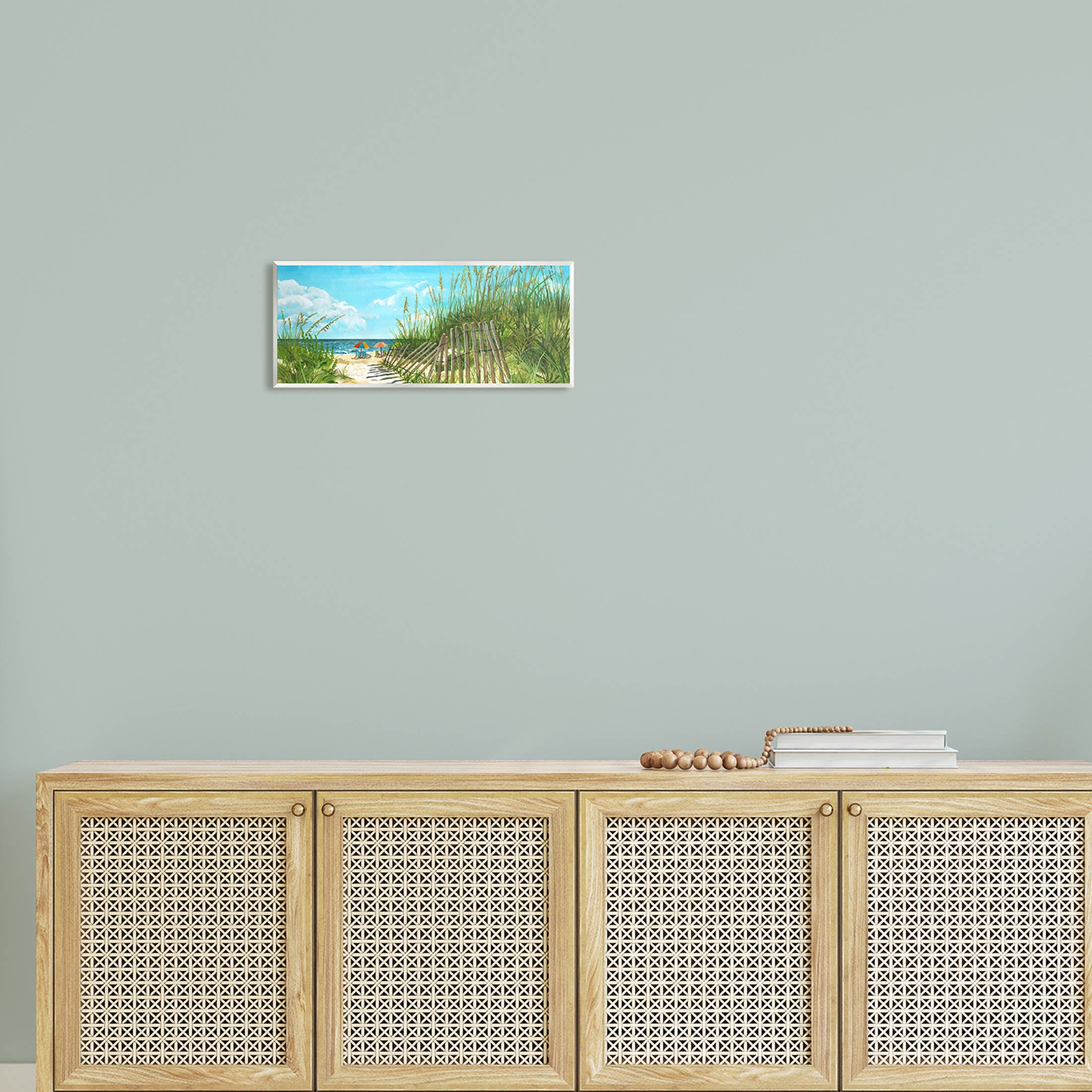 Stupell Industries Sandy Beach Path Landscape Painting Unframed Art Print Wall Art, Design by Erica Christopher