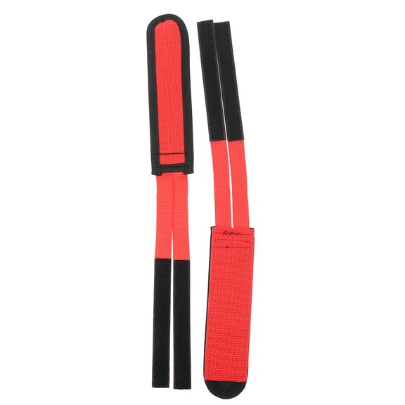 WRITWAA 1 Pair Adjustable Red Nylon Bike Pedal Straps Secure Footrest Straps for Comfortable and