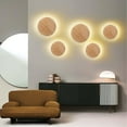 thumbnail image 4 of Aplique De Pared De Madera Cableado, Versátil De 7,48 Pulgadas De Diámetro. Apliques Redondos Para Interiores Con Brillo Suave Para Sala De Estar, 4 of 7