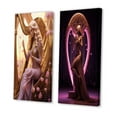 thumbnail image 3 of Designart "Musical Myth Harp-Playing Mythical Woman I" Music Wall Art Set Of 2 - Traditional Pink Gallery Wall Set For Home Decor, 3 of 6