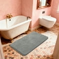 thumbnail image 6 of Evlmd Bathroom Rugs, Gray Shaggy Soft and Absorbent Bath Rug, Non-Slip, Thick Plush Machine Washable Dry Bath Mats for Bathroom, Tub and Shower, 24" x 47", 6 of 7